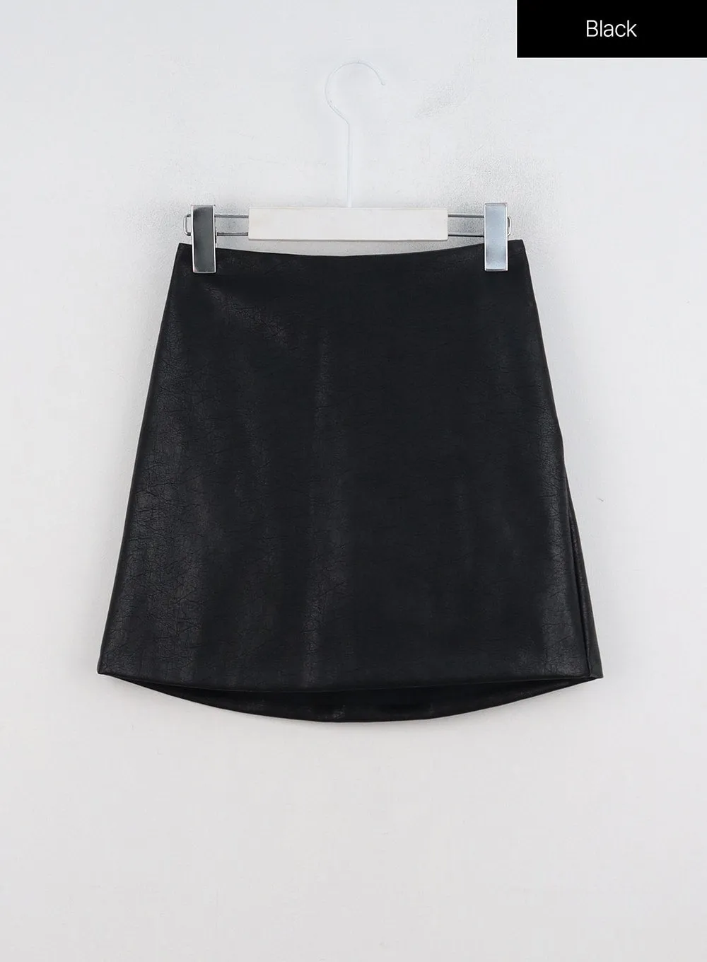 A-Line Faux Leather Mini Skirt OD301