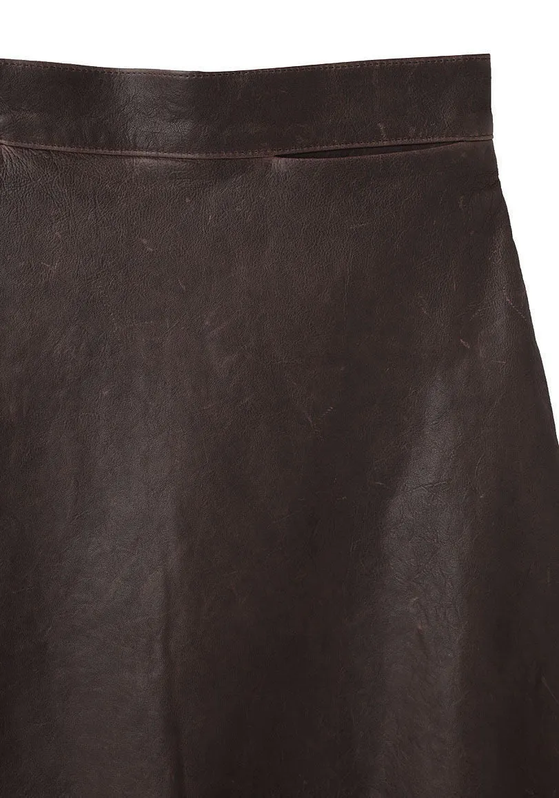 A-Line Leather Skirt