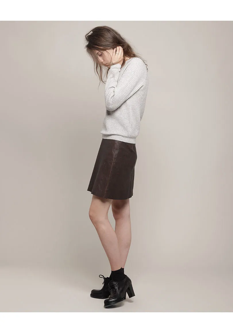 A-Line Leather Skirt