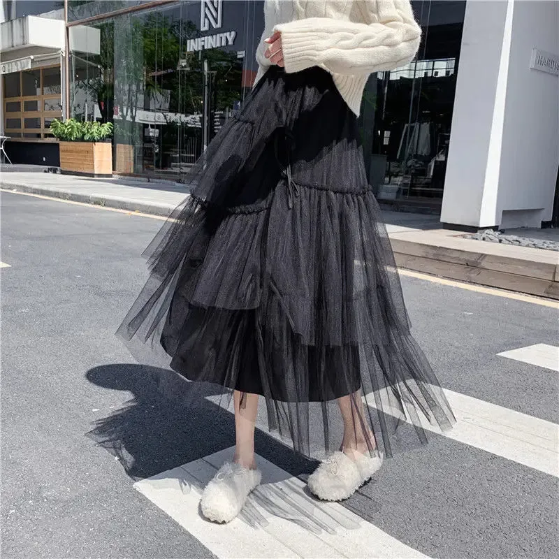 A-Line Mesh Skirt