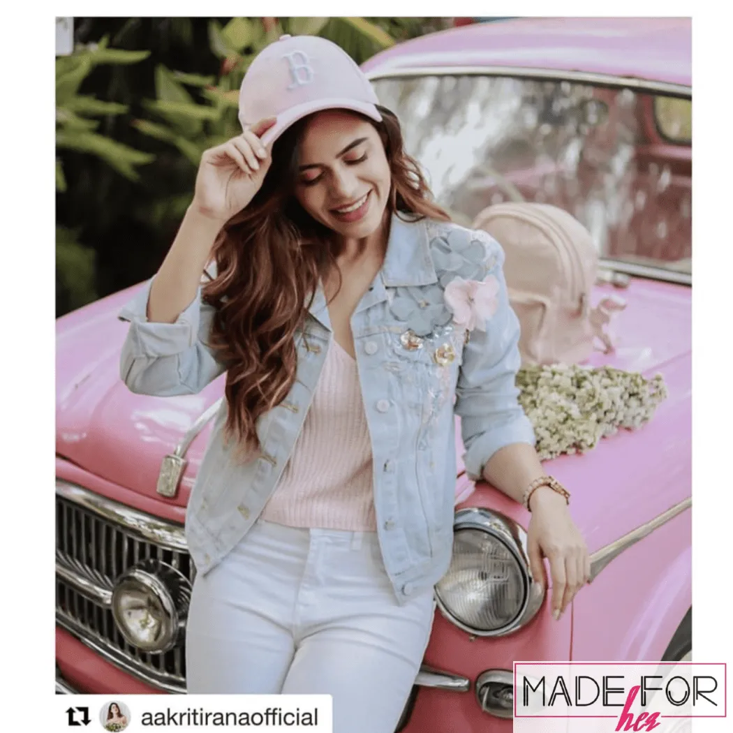 Aakriti Rana In Our 3D Embroidered Denim Jacket