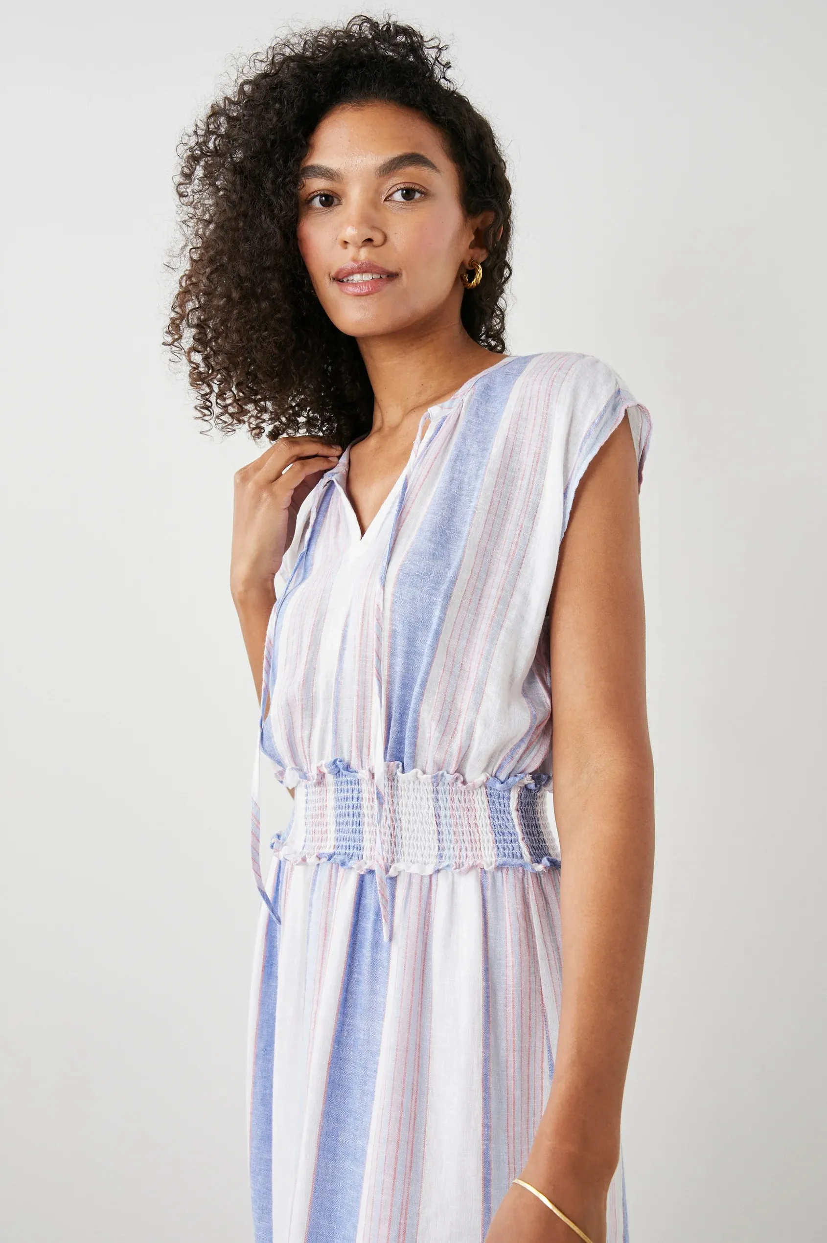 ASHLYN MIDI DRESS (MARINI STRIPE) - RAILS