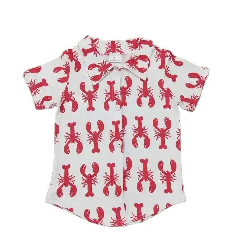 Boys Crabs Crawfish Western Shirt - Kids Clothes