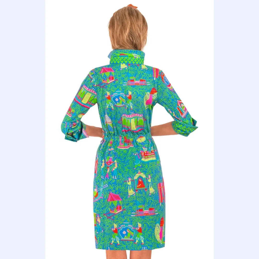 Bright Print Shirt Dress