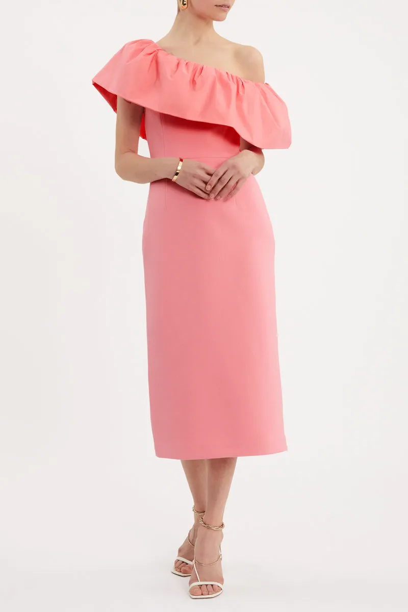 Brittany One Shoulder Midi Dress