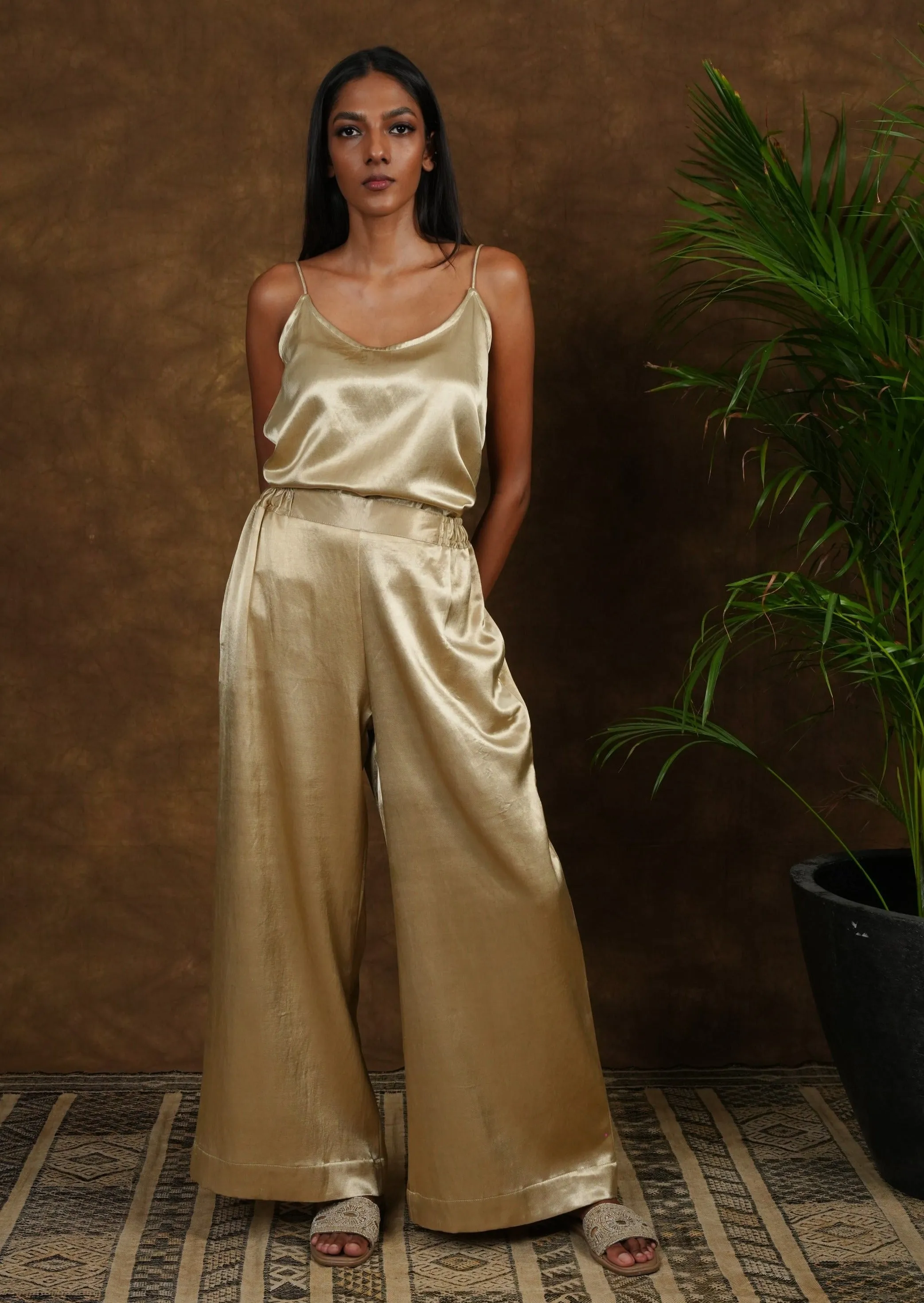 Chhaya Slip Top - Gold