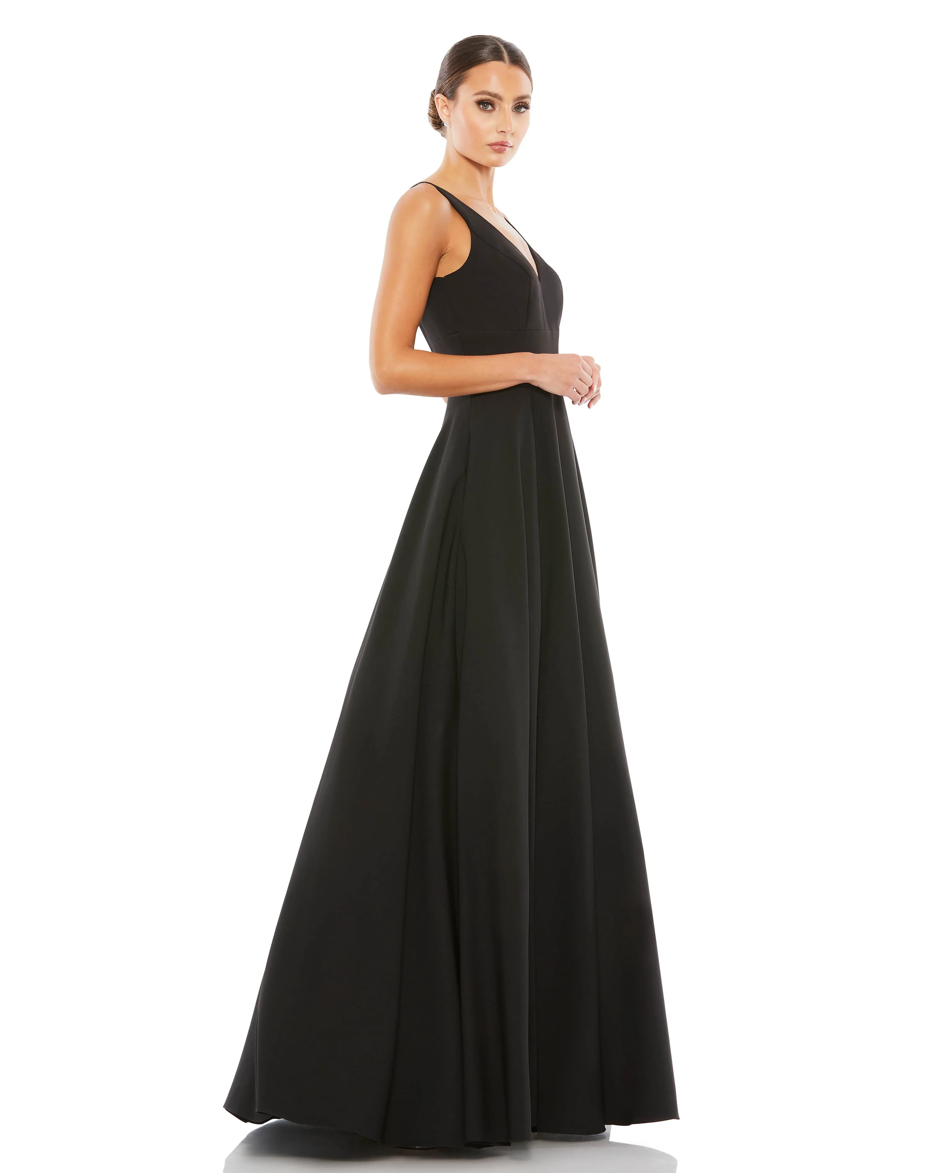 Classic Sleeveless A-Line Gown with Pockets