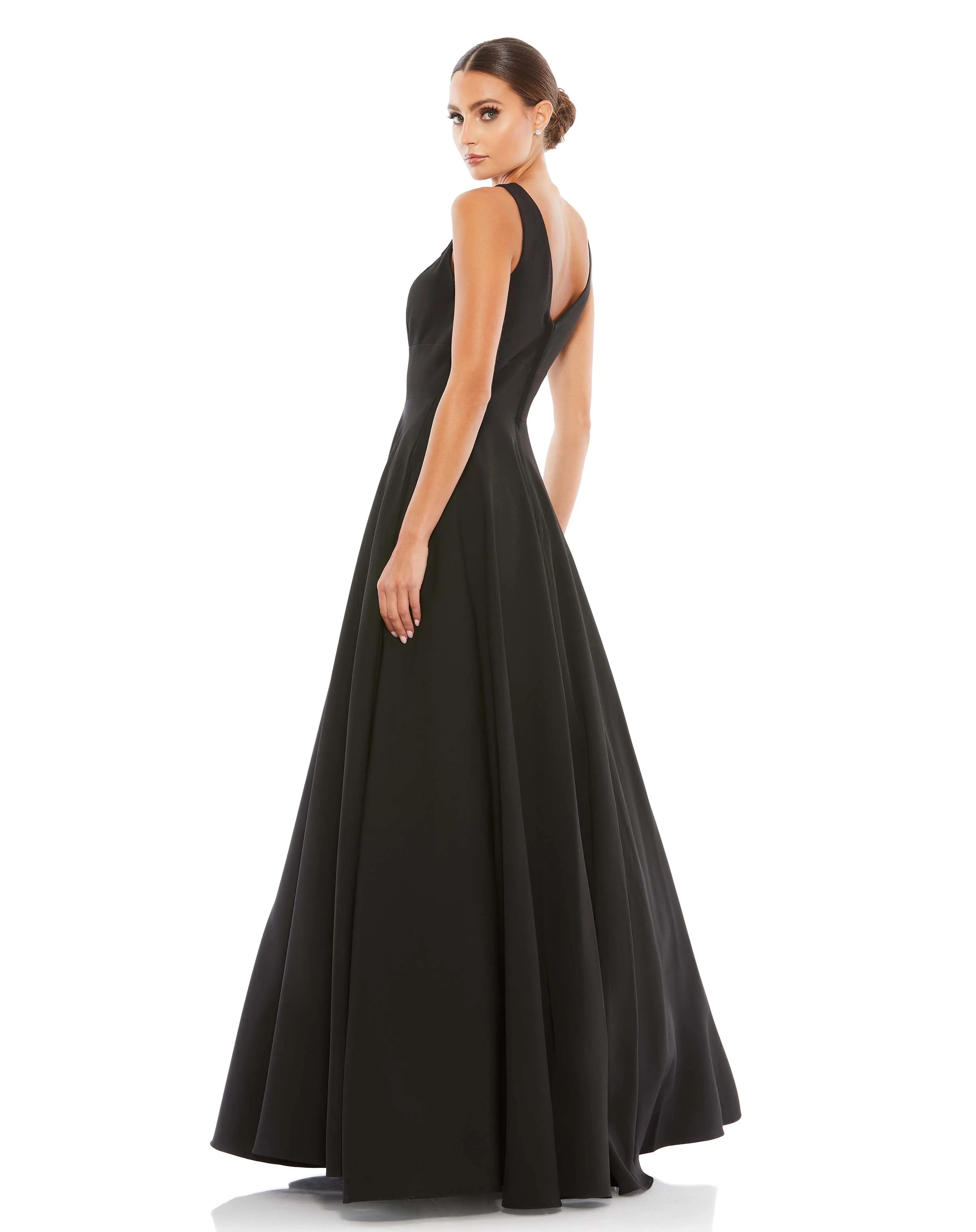 Classic Sleeveless A-Line Gown with Pockets