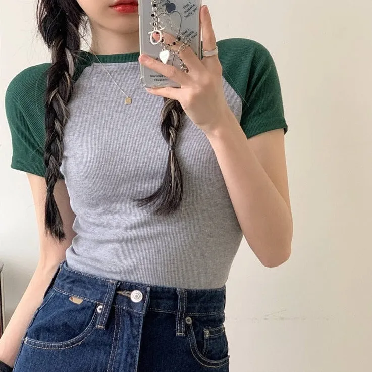 Cropped Baseball Tee