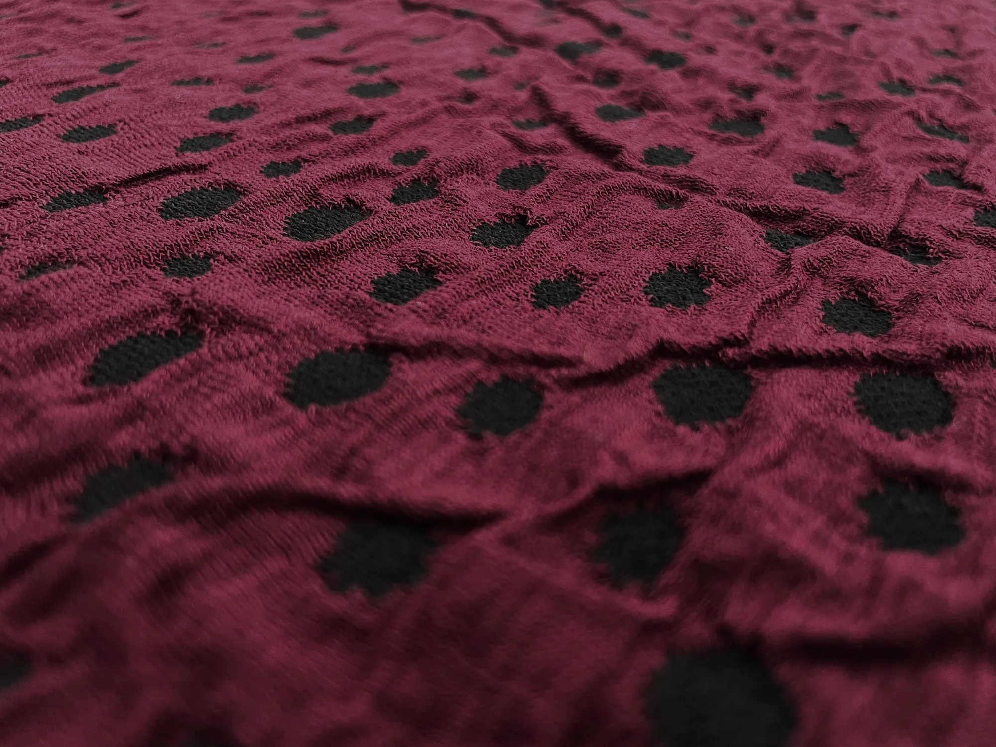 Deep Red Stretch Double Knit from Italy | Designer Deadstock