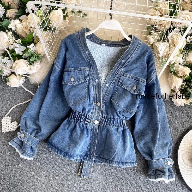 Detachable Fur Denim Jacket