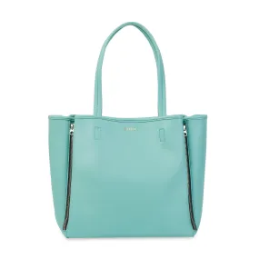 GAL VEGAN LEATHER TOTE BAG SEA GREEN