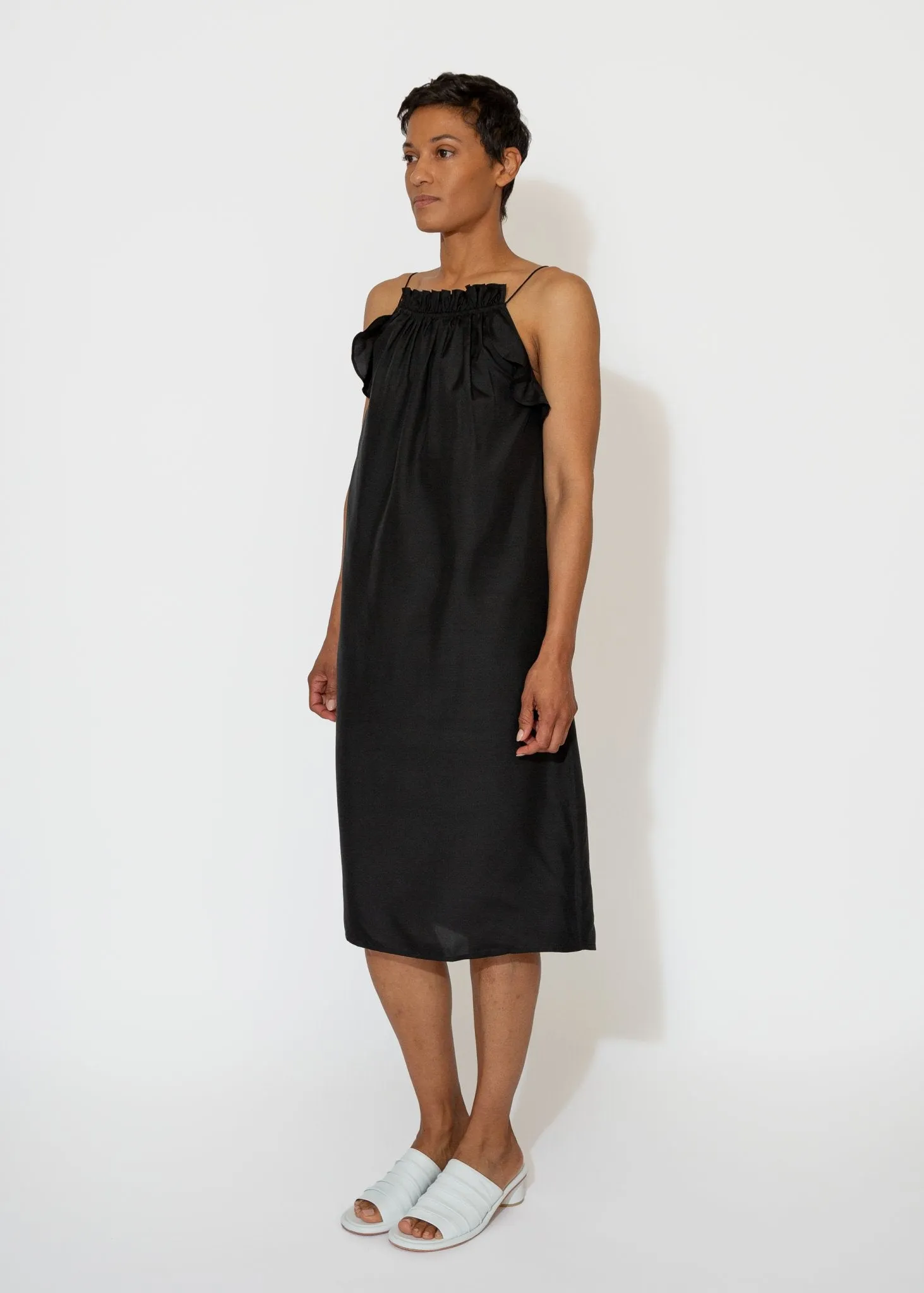 Giverny Slip Dress in Onyx