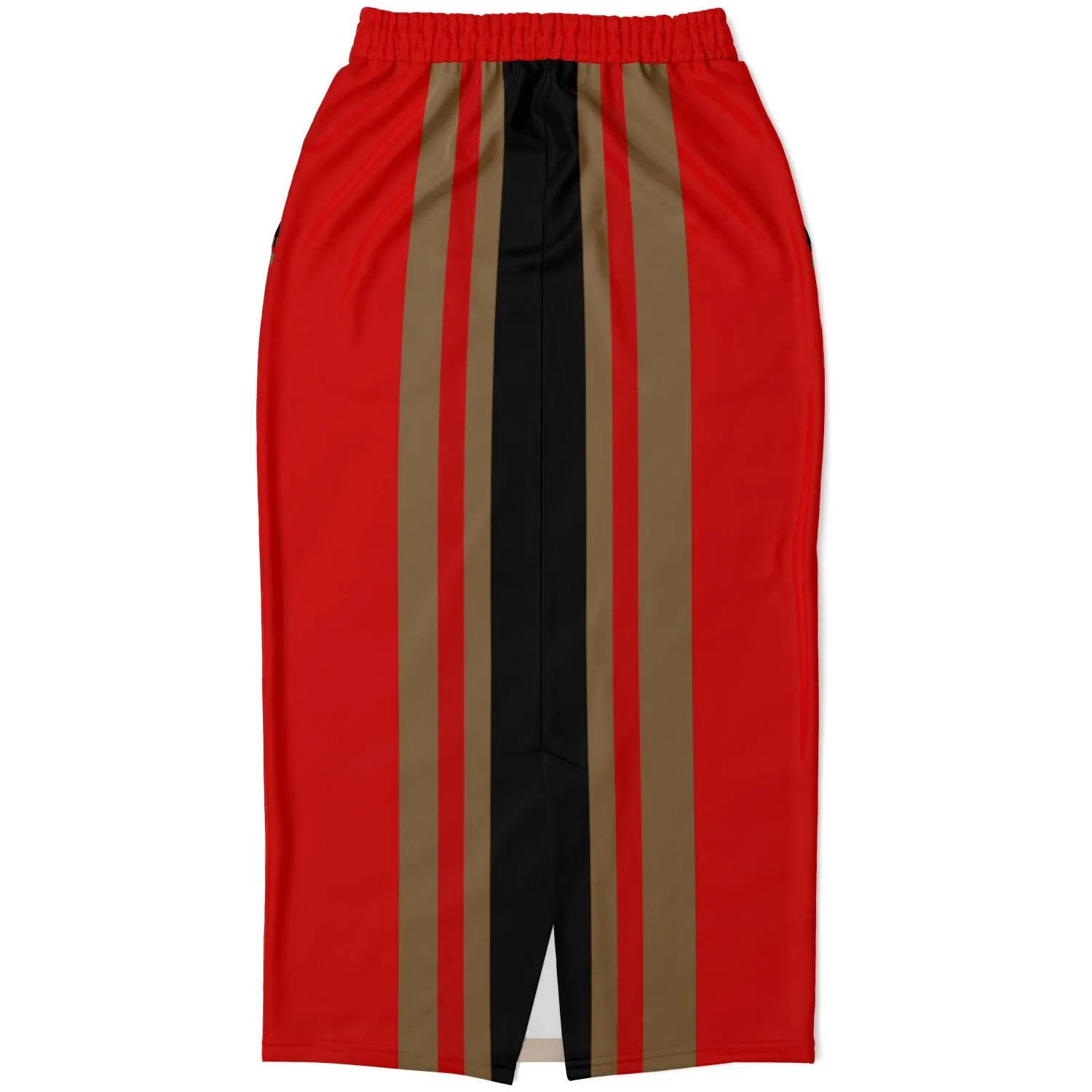 Gold Line Red Eco-Poly Long Pocket Skirt