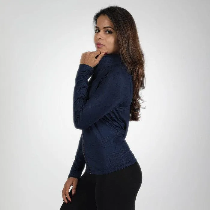 GymX Midnight Navy Full Zip Jacket- Athena Series- Sale