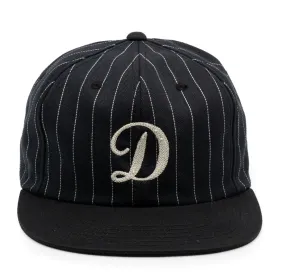 H W DOG & CO D Stripe Baseball Cap - Black / Black