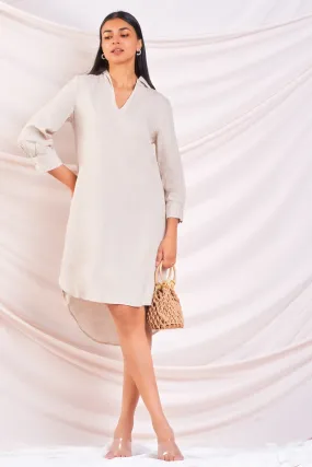 High Low Linen Dress