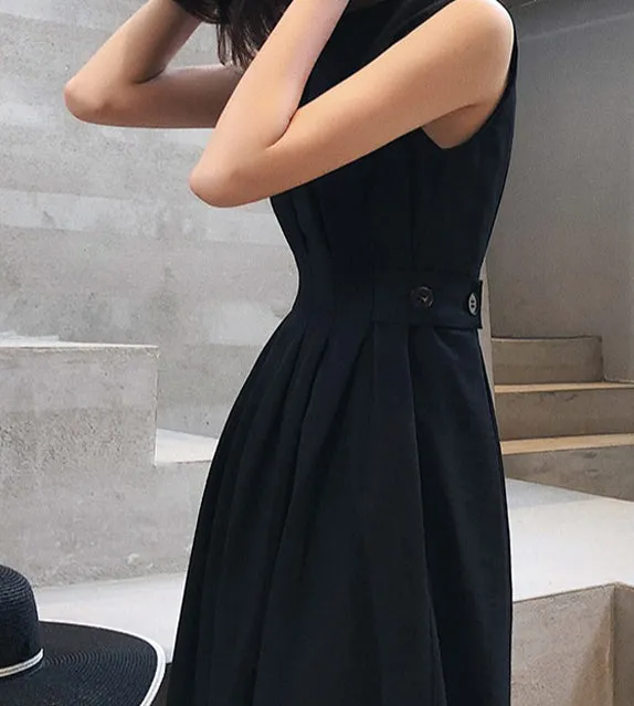 Jade Pleated Fit Waist Dress