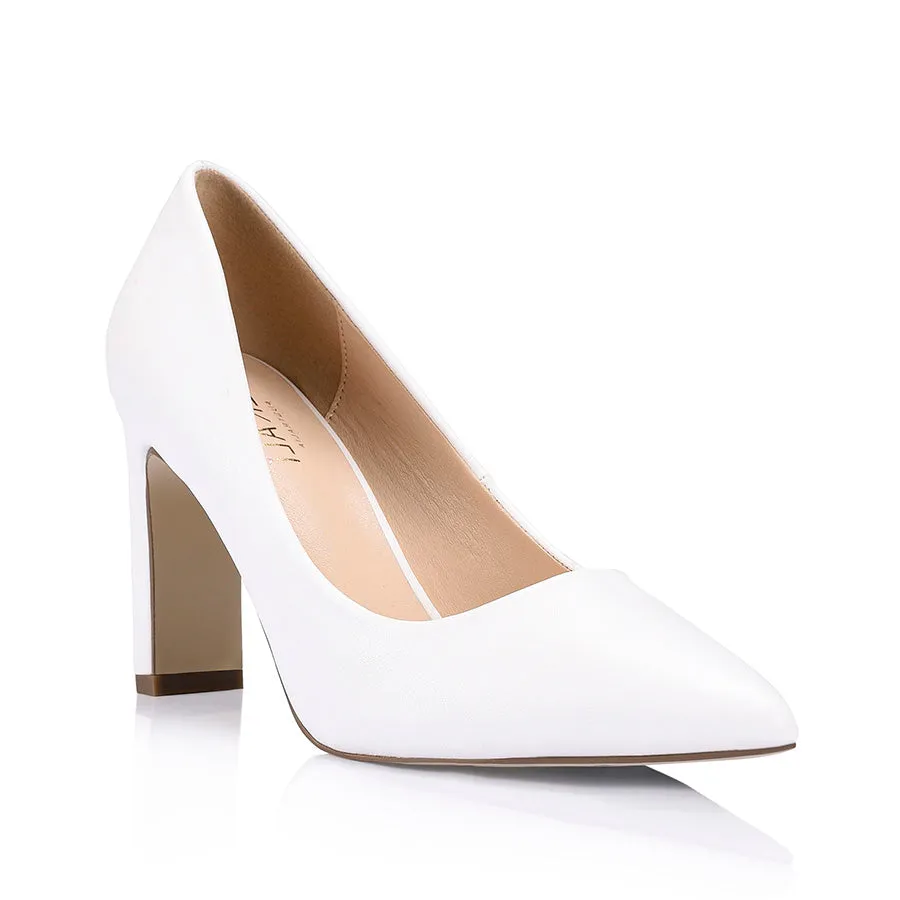 Kiza Pumps - White Smooth