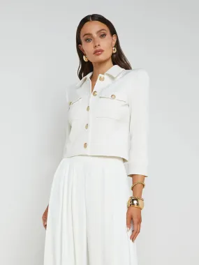 L’agence - Kumi Cropped Jacket - White