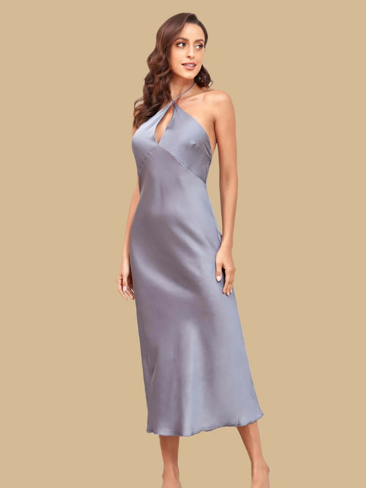 Maxi Slip Dress Lavender