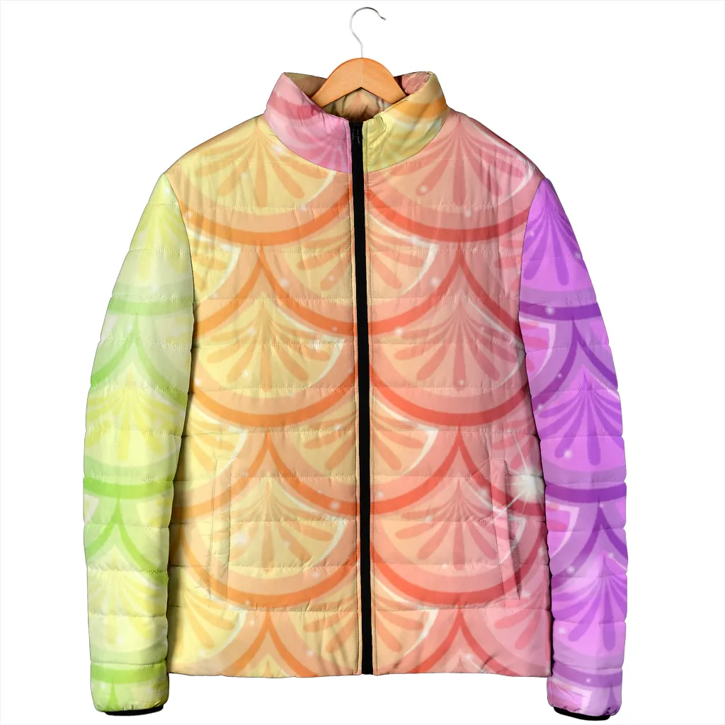 Mermaid Scales Men's Padded Jacket