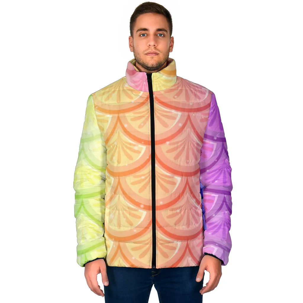 Mermaid Scales Men's Padded Jacket