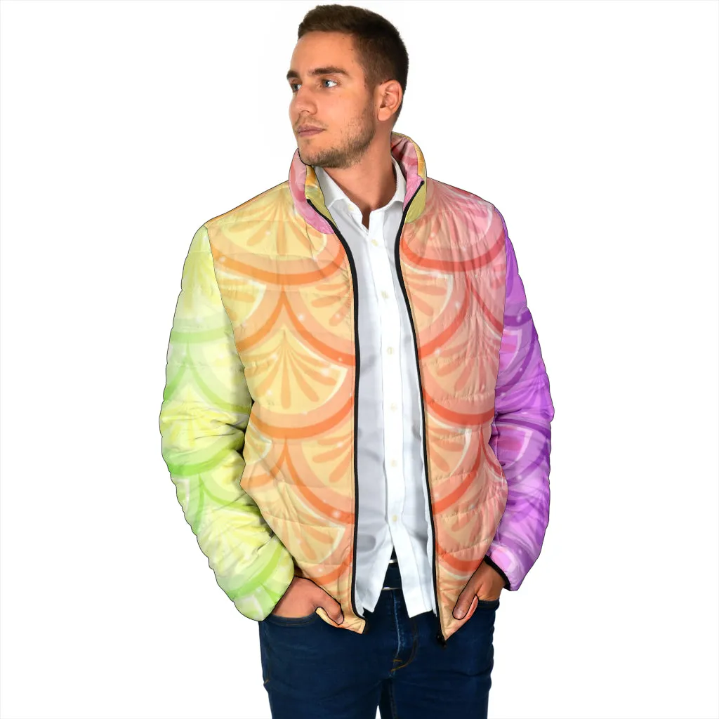 Mermaid Scales Men's Padded Jacket