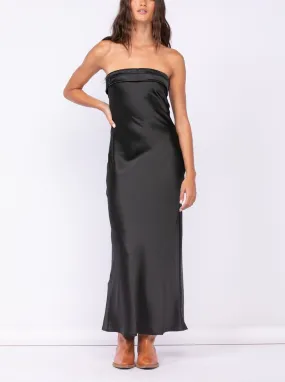 Mila Strapless Satin Dress