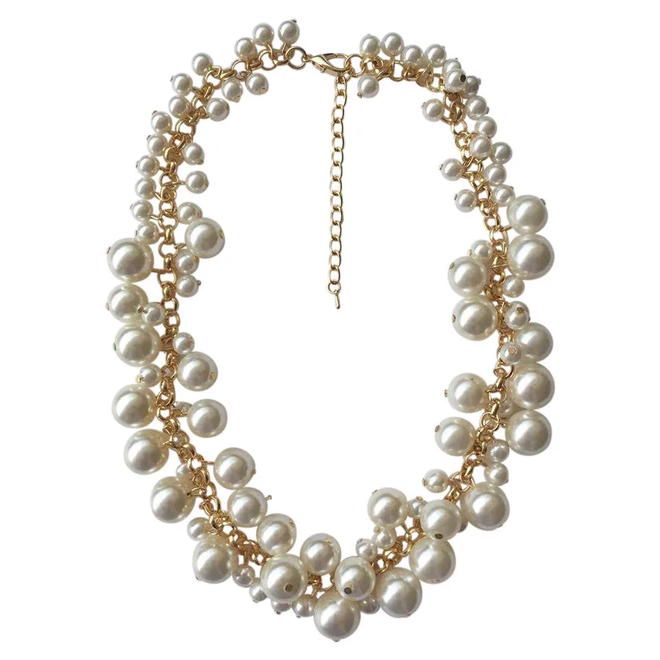 Molly Pearl Bauble Necklace - Gold