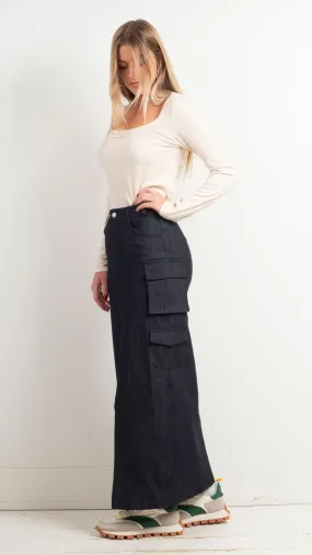 Mora Maxi Skirt - Charcoal