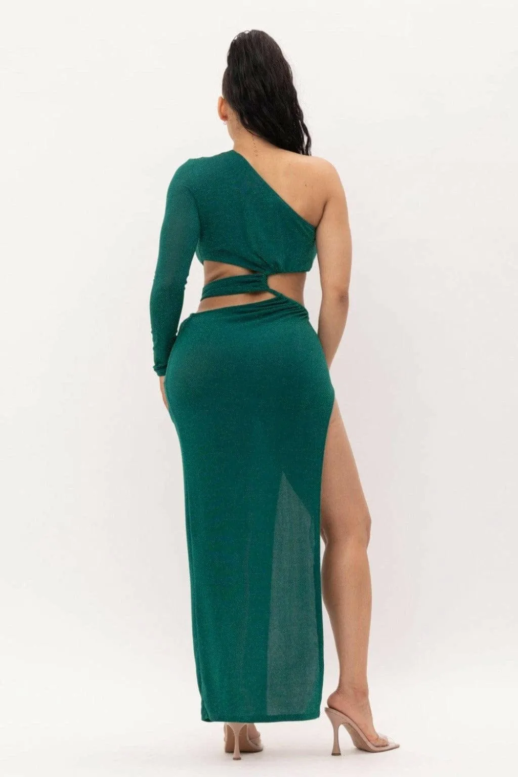 One Shoulder Cut Out maxi Dress