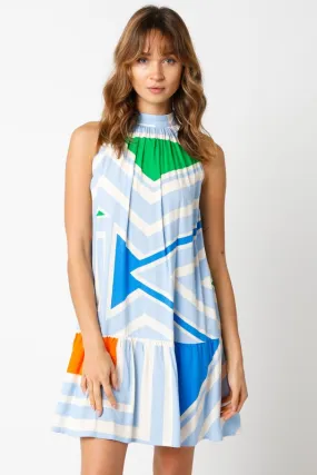 Pattern Halter Dress