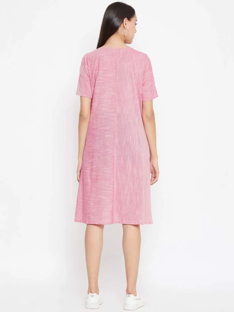 Pink A line Dress