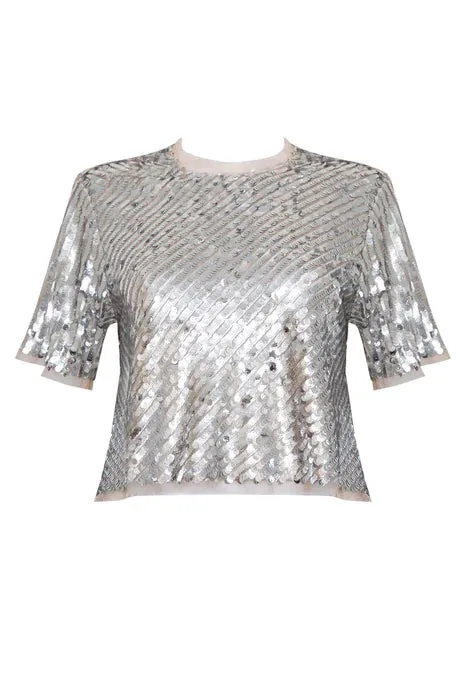 Pixie Top - Rose Sequin