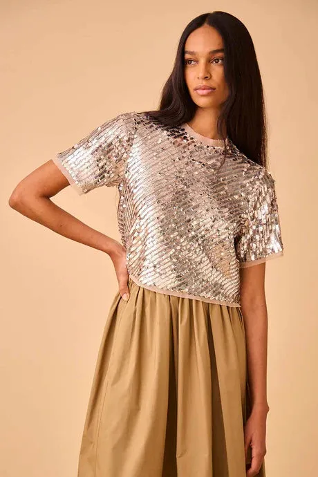 Pixie Top - Rose Sequin