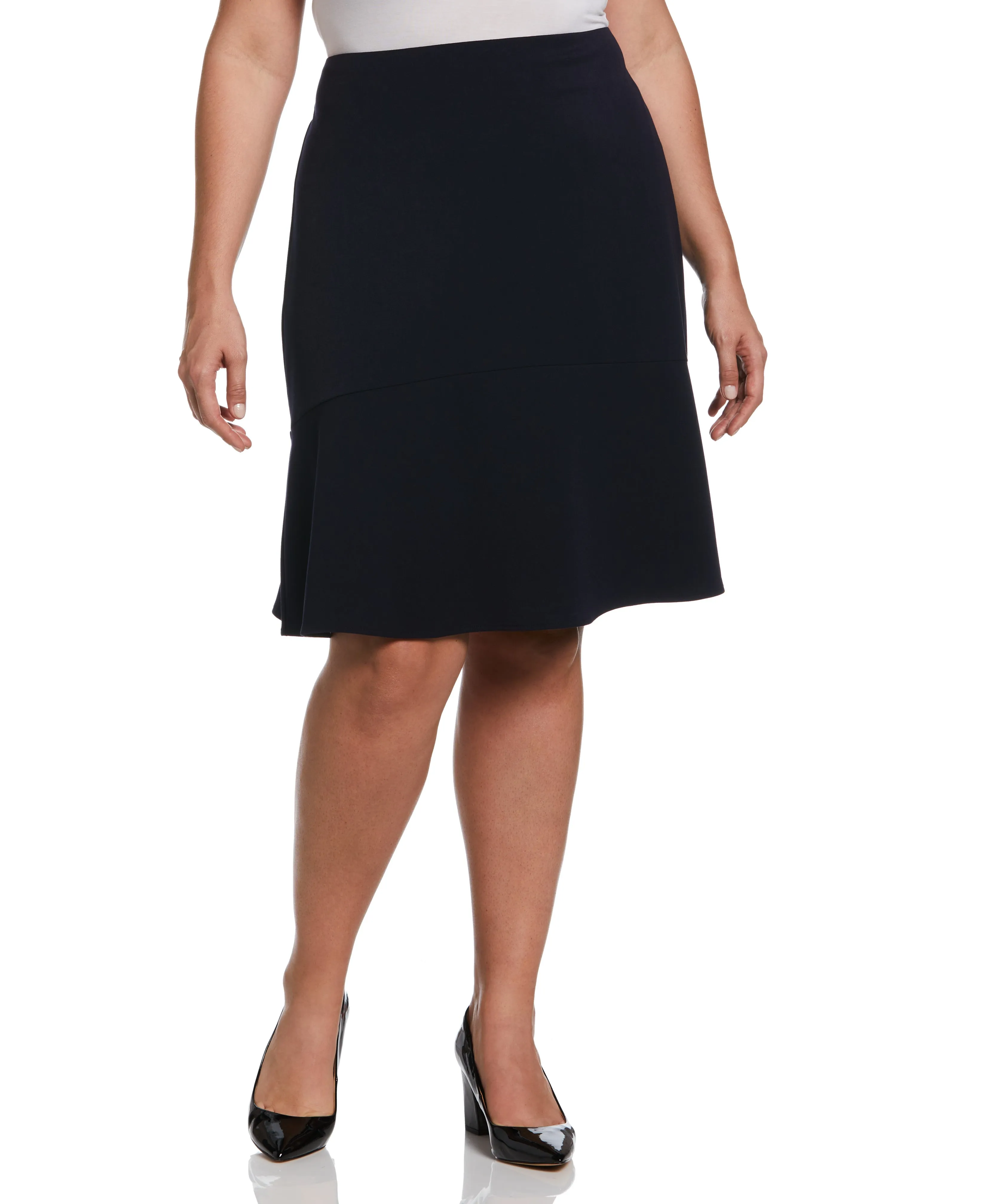 Plus Size A Line Flounce Skirt