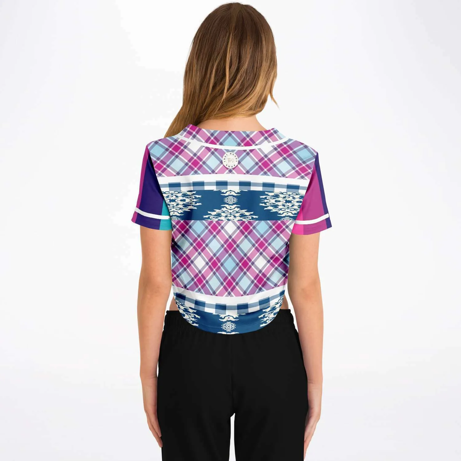 Purple Haze Cropped Button Front Jersey