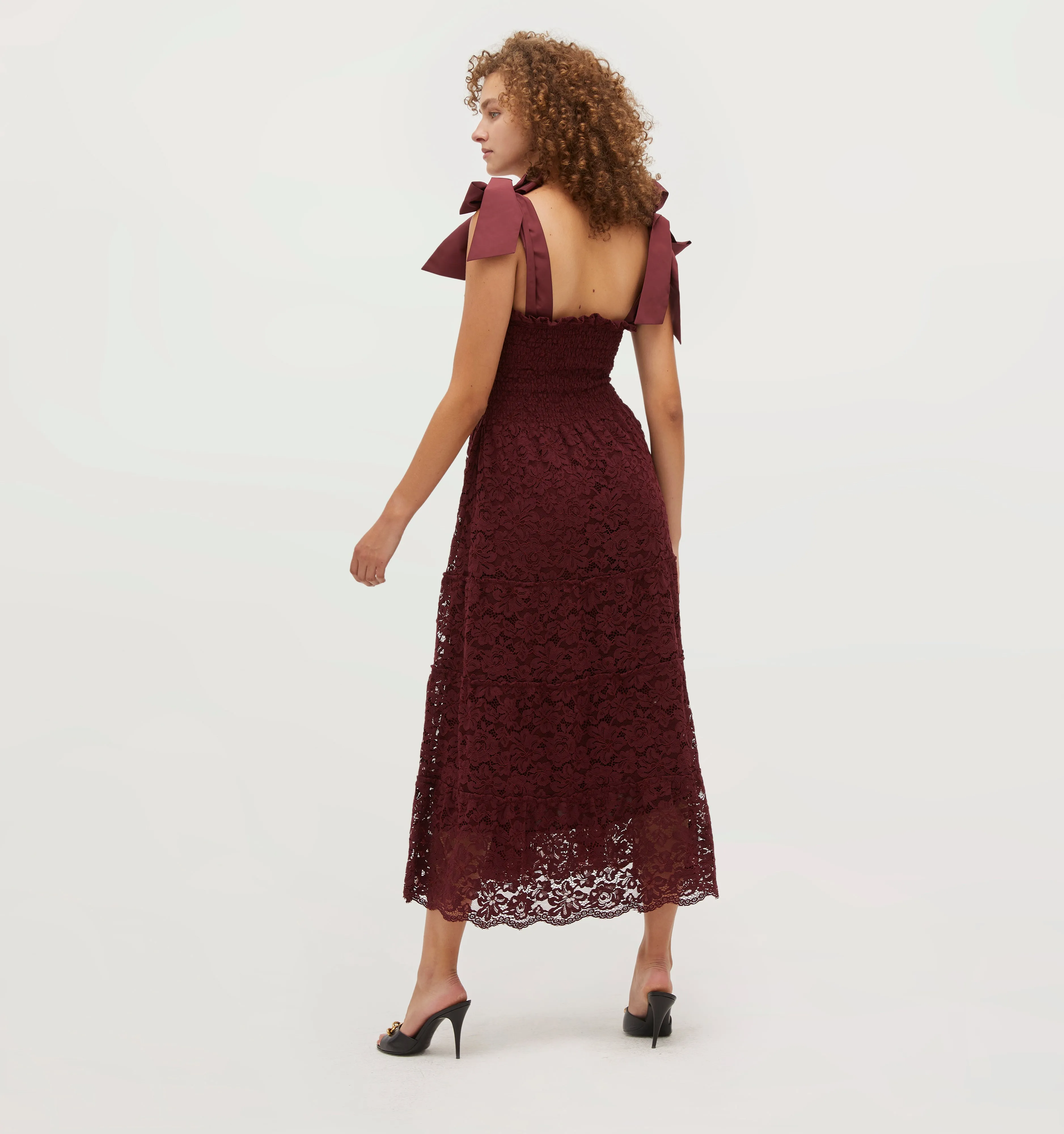 The Lace Ribbon Ellie Nap Dress - Port Lace