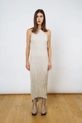 Twisted Maxi Halter Dress | Stone