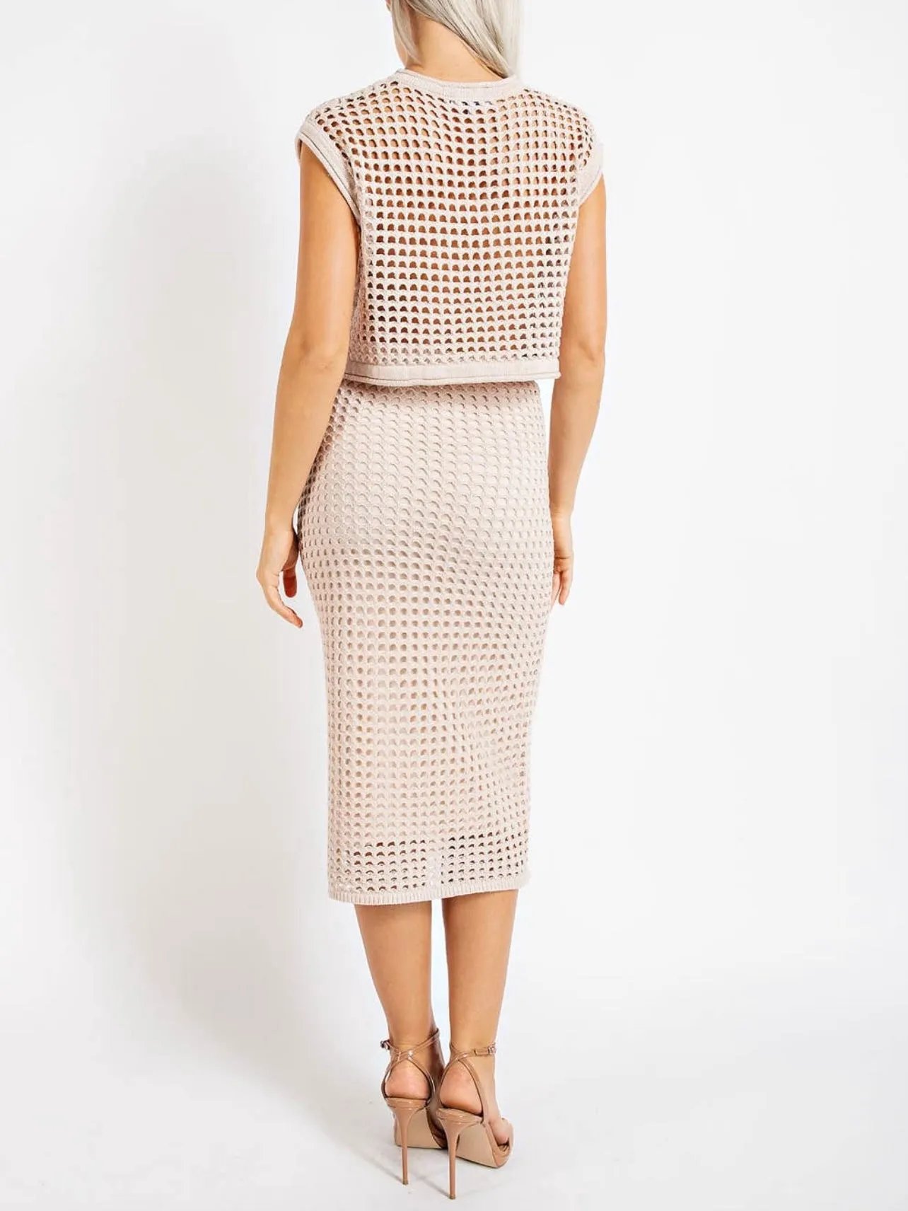 Weave Knit Midi Skirt | Part of Set