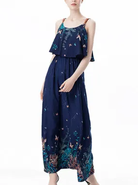 Women's Ruffle Floral Maxi Dress