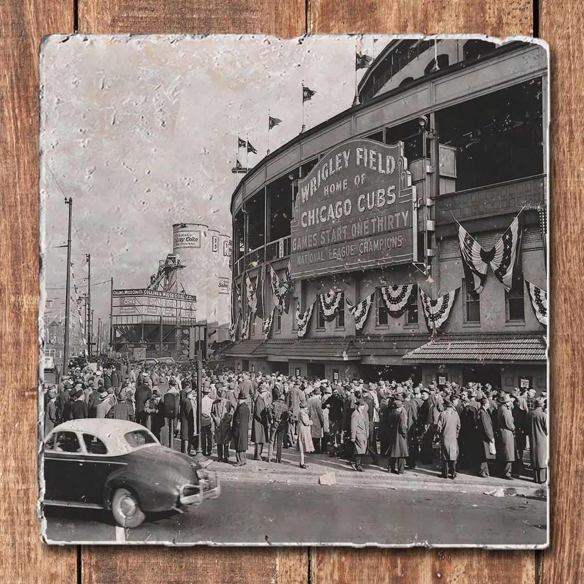 Wrigley Field Chicago Marble Coaster